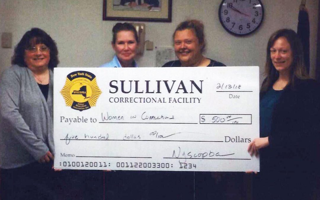 Sullivan and Shawangunk CFs Contribute $500 to Women in Corrections